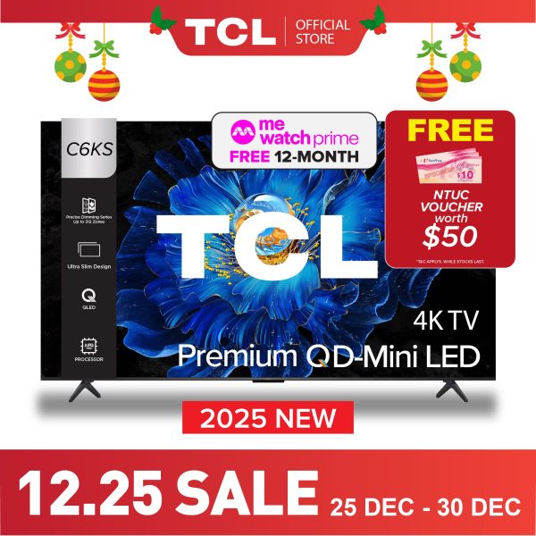 2025 NEW | TCL C6KS 4K QD Mini-LED TV 55 inch 65 inch 75 inch AI Smart Google  TV