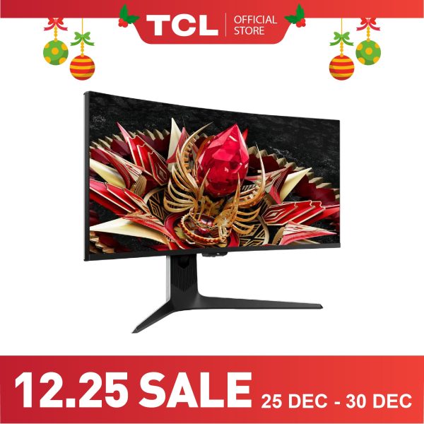 TCL 34" 170Hz Mini-LED 4K Curved Gaming Monitor 34R83Q | QLED PC Monitor HDR 1600