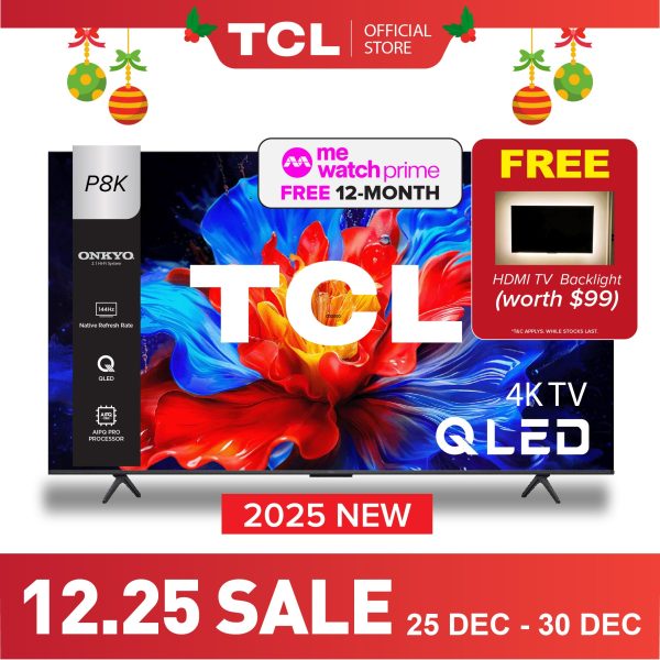 2025 NEW | TCL P8K QLED TV | 55 inch  65 inch 75 inch | 144Hz Native Refresh Rate | AI Smart Google TV